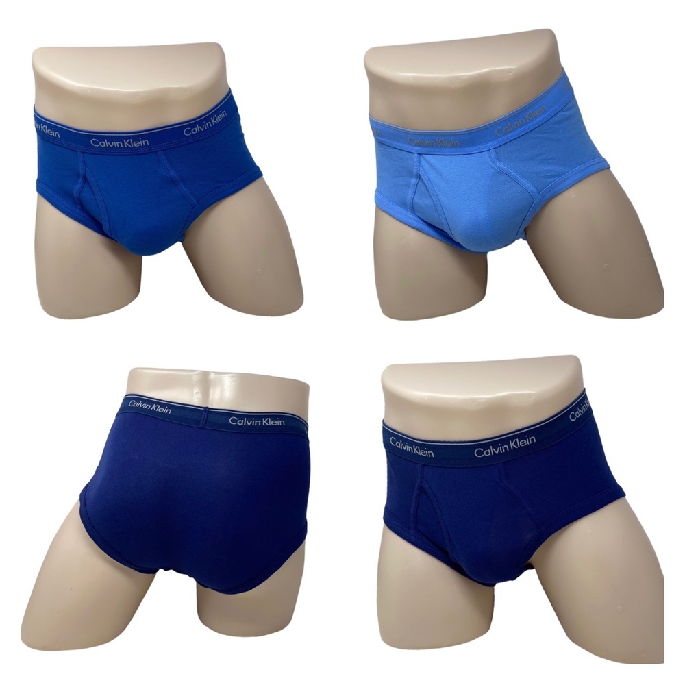 Calvin Klein 3 Pack Cotton Classic Fit Brief Blue Underwear Men's NB3999940